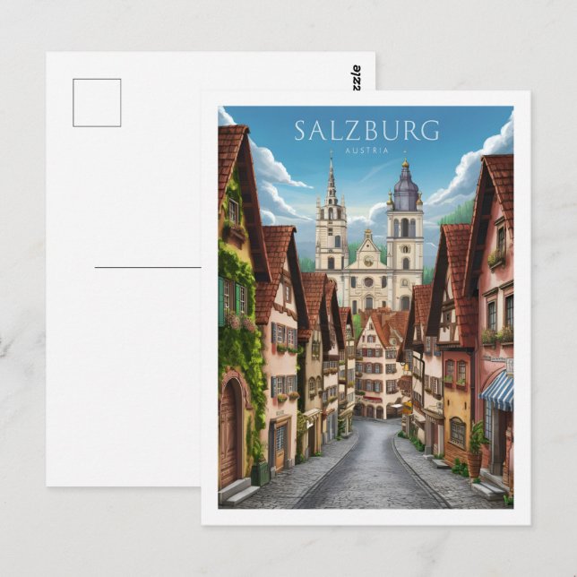 Salzburg Austria Famous Travel Place Postcard (Front/Back)
