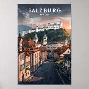 Salzburg Austria Famous Travel Place Poster