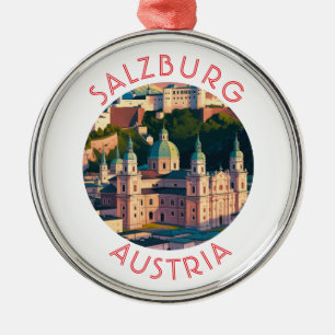 Salzburg Austria Metal Tree Decoration