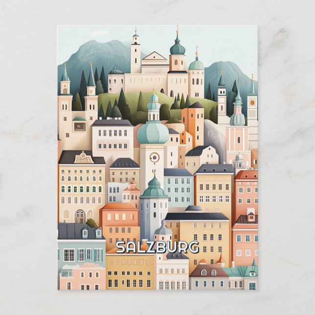 Salzburg Austria Postcard (Front)