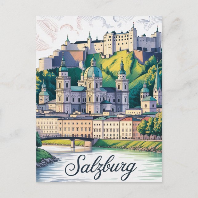 Salzburg Austria Postcard (Front)