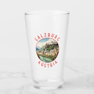 Salzburg Austria Retro Distressed Circle Glass