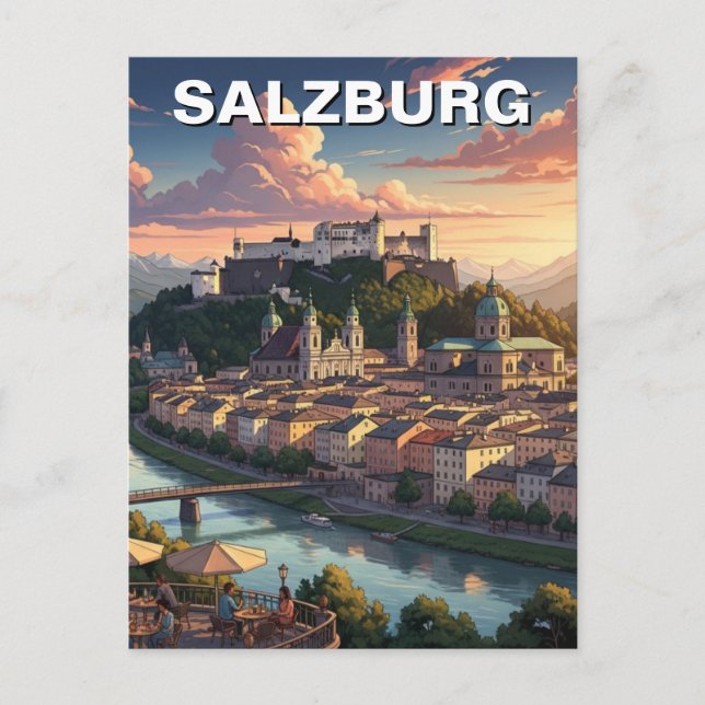 Salzburg Austria Travel Postcard (Front)