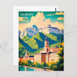 Salzburg Austria Travel Postcard