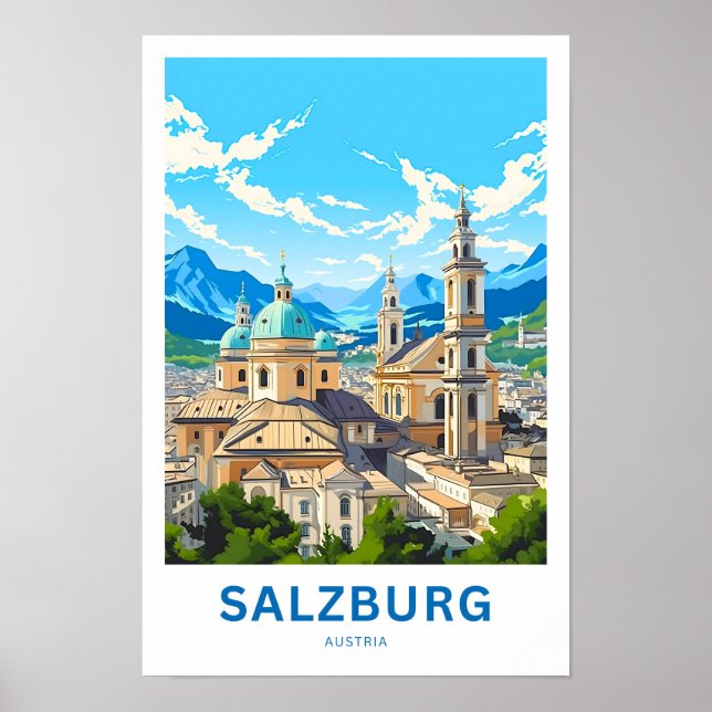 Salzburg Austria Travel Print (Front)