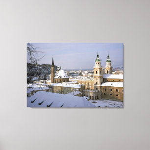 Salzburg Cathedral Austria Holiday Card Canvas Print