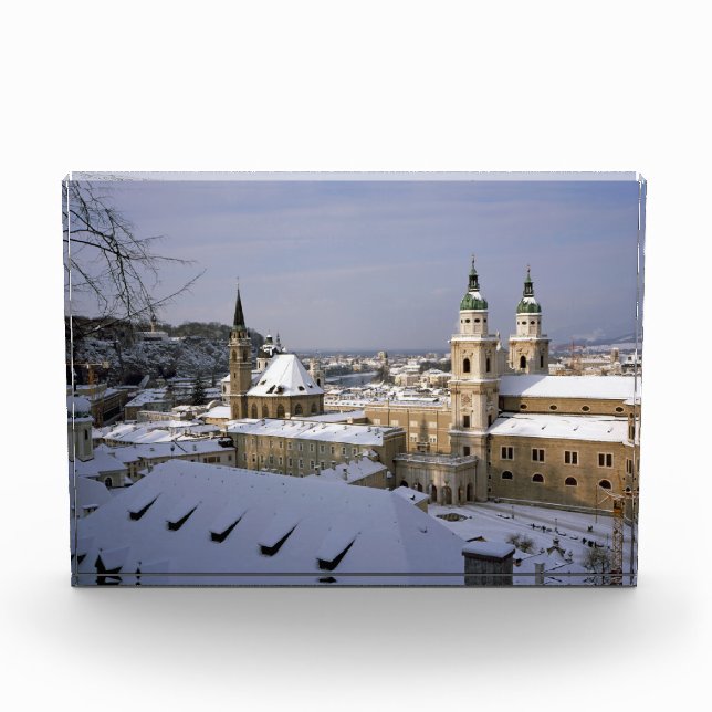 Salzburg Cathedral Austria Holiday Card Poster Photo Block (Front)