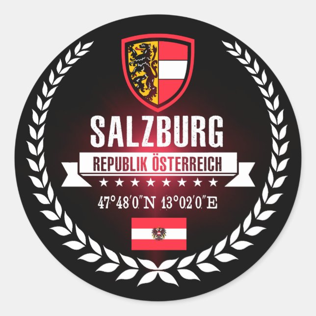 Salzburg Classic Round Sticker (Front)