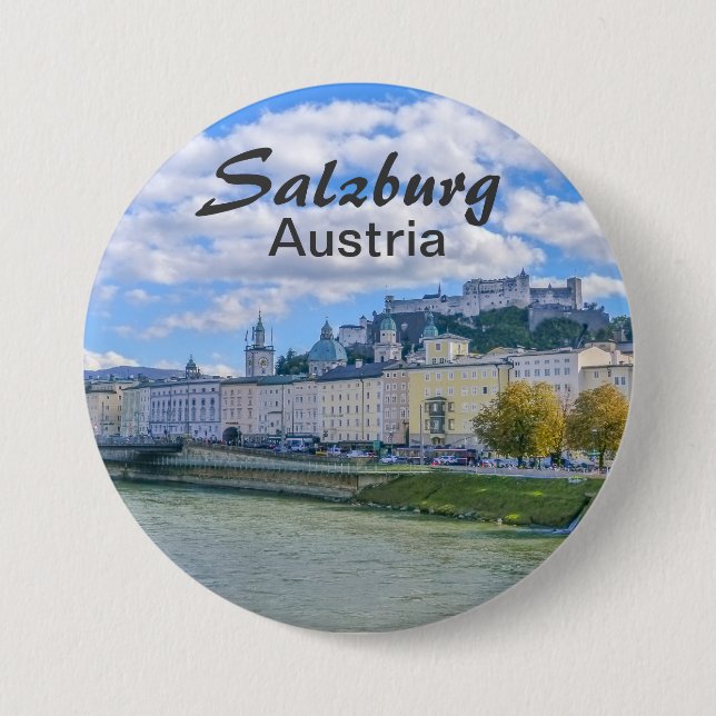 Salzburg in Austria Souvenir Photo  7.5 Cm Round Badge (Front)