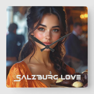 SALZBURG LOVE - LOVE FROM AUSTRIA SQUARE WALL CLOCK