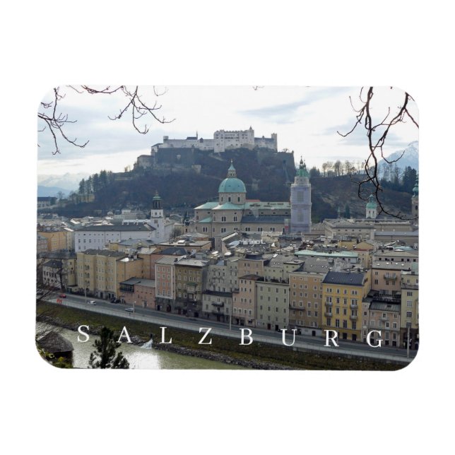 Salzburg panoramic view fridge magnet (Horizontal)