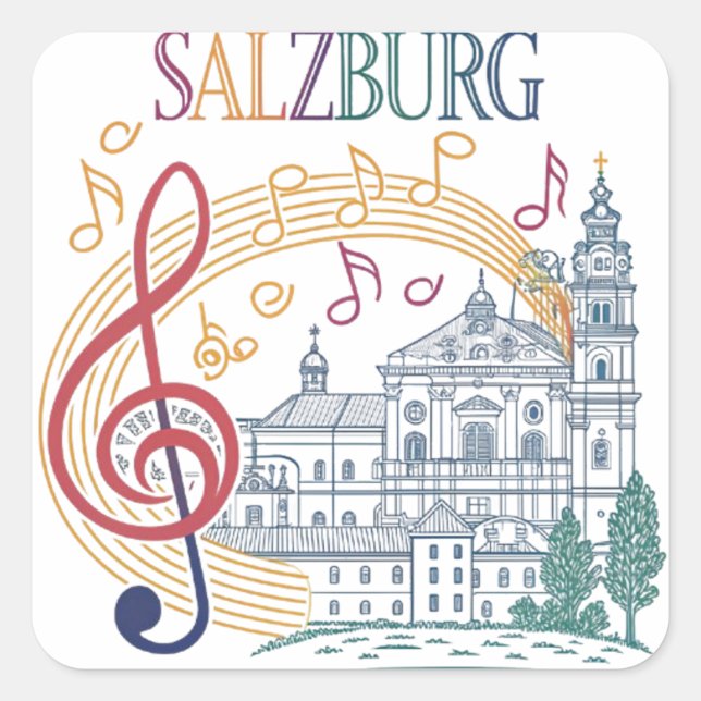 SALZBURG SQUARE STICKER (Front)