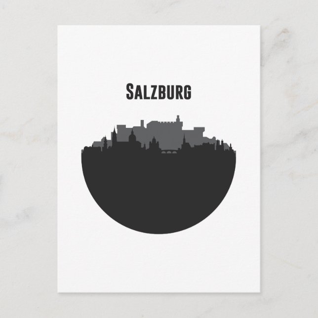 Salzburg Stadt Silhouette Postcard (Front)