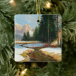 Salzburger Alps-View, Winter Christmas Ceramic Ornament<br><div class="desc">Salzburger Alps-View of the Hoher Göll is a painting by Toni Haller (Austrian,  1907-1944)
For further customization,  please click the "Personalize” link and use our design tool to modify this template.</div>