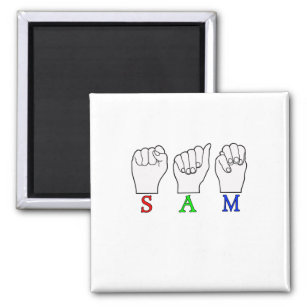 SAM ASL NAME FINGERSPELLED SIGN MAGNET