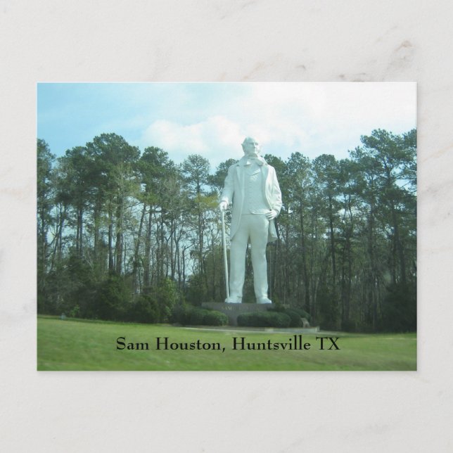 Sam Houston, Huntsville TX Postcard (Front)