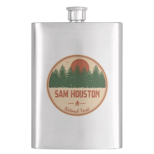 Sam Houston National Forest Hip Flask (Front)