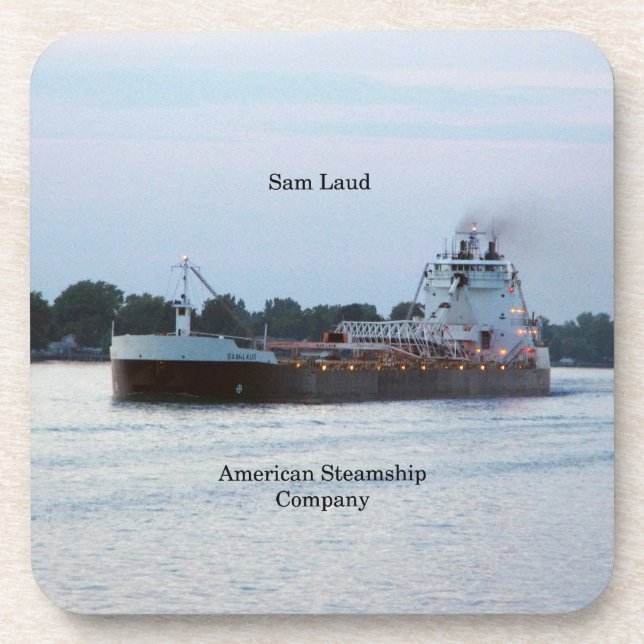 Sam Laud set of 6 hard plastic coasters (Front)