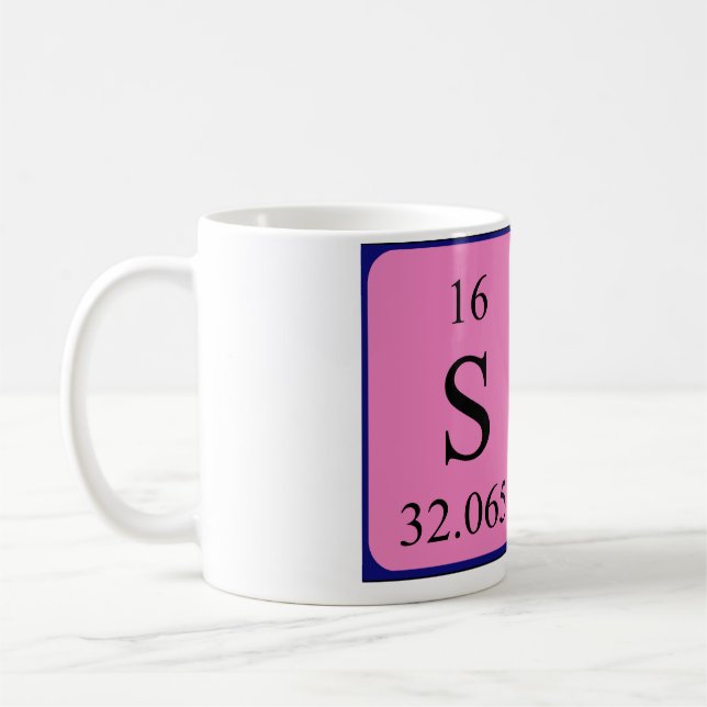 Sam periodic table name mug (Left)