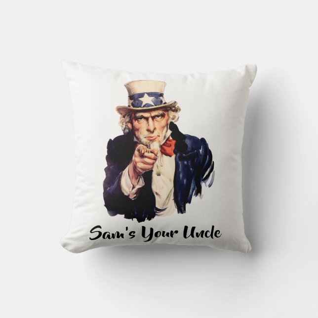 Sam’s Your Uncle Cushion (Front)