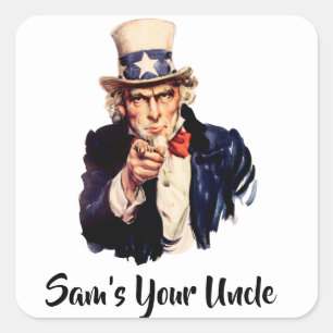Sam’s Your Uncle Square Sticker