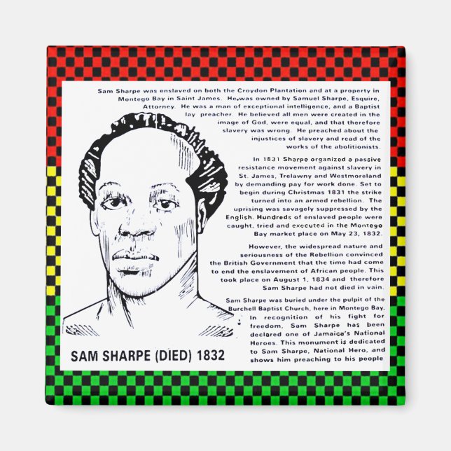 Sam Sharpe Sign in Montego Bay Magnet (Front)