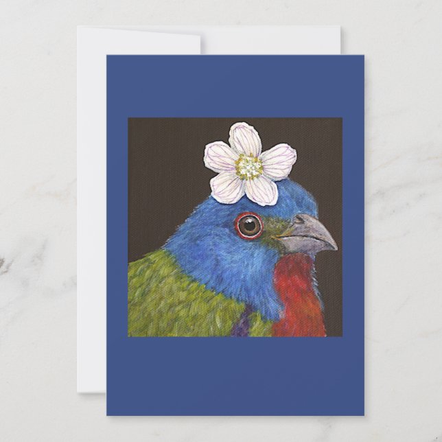 Sam the painted bunting flat card (Front)