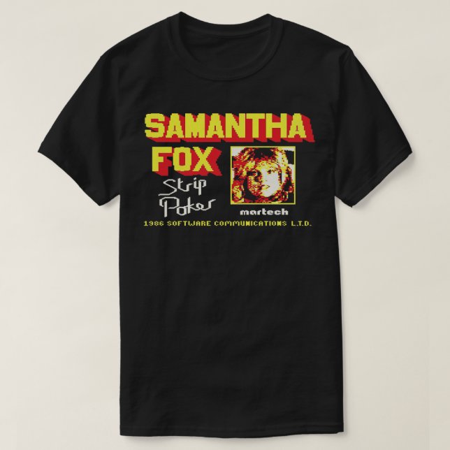 SAMANTHA FOX POKER T-Shirt (Design Front)