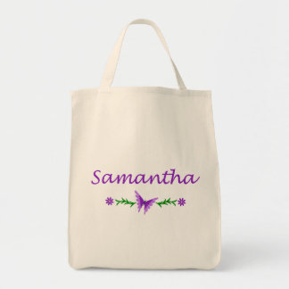 Samantha (Purple Butterfly) Tote Bag