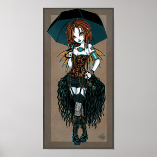 "Samara" Steampunk Cyber Fairy Poster