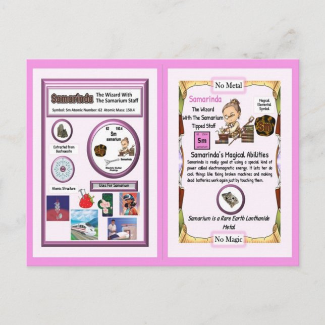 Samarinda Wizard - Samarium Element Postcard (Front)