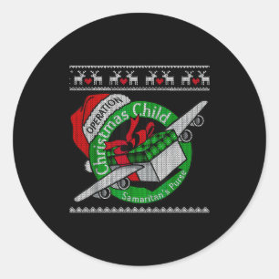 Samaritan's Purse Operation Christmas Child Funny Classic Round Sticker