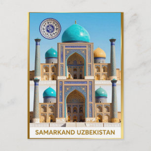 Samarkand Registan Uzbekistan Travel Postcard
