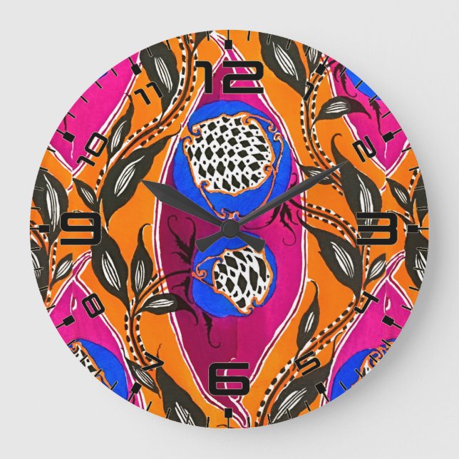 Samarkande Blossoms Art Wall Clock (Front)