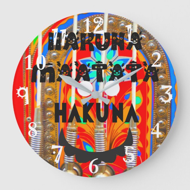 Samba Carnival colors Large Clock (Front)