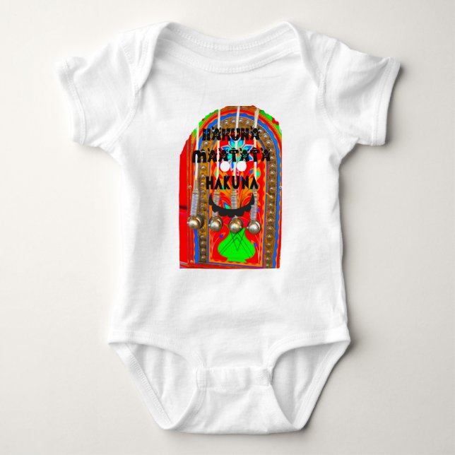 Samba Carnival colours Hakuna Matata blings.png Baby Bodysuit (Front)