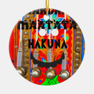 Samba Carnival colours Hakuna Matata blings.png Ceramic Tree Decoration