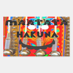 Samba Carnival colours Hakuna Matata blings.png Rectangular Sticker