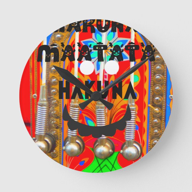 Samba Carnival colours Hakuna Matata blings.png Round Clock (Front)