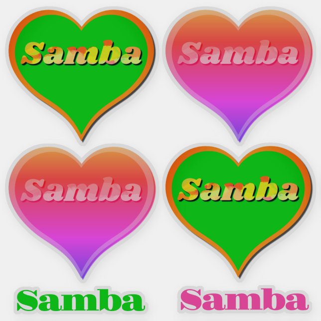 Samba dance heartCustom-Cut Vinyl Sticker (Creator Uploaded)