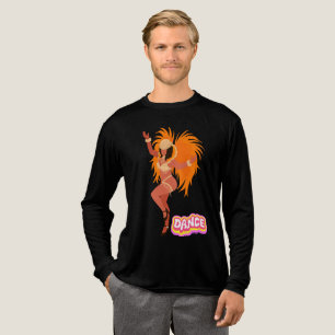 Samba Dancer Feather Costume Dance Lettering Tri-Blend Shirt