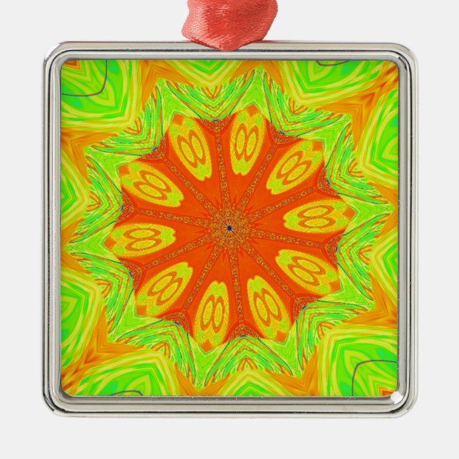 Samba Motif Art Print Metal Tree Decoration (Front)