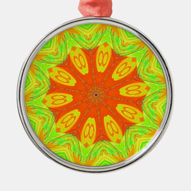 Samba Motif Art Print Metal Tree Decoration (Front)