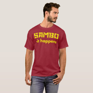 SAMBO -it happens MMA shirt Yellow text