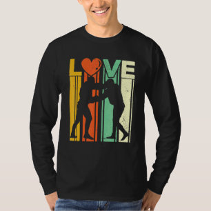 Sambo judo Wrestling Martial art LOVE retro style  T-Shirt