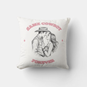 Same Cowboy Forever Bachelorette Western Girly Cushion