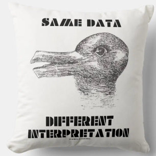Same Data Different Interpretation Duck Rabbit Cushion