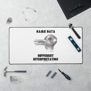 Same Data Different Interpretation Duck Rabbit Desk Mat