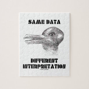 Same Data Different Interpretation (Duck Rabbit) Jigsaw Puzzle