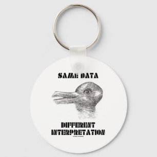 Same Data Different Interpretation (Duck Rabbit) Key Ring